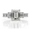 6.95ct Emerald Cut White Sapphire Engagement Ring