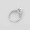 4ct Round Cut White Sapphire Engagement Ring