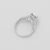 4ct Round Cut White Sapphire Engagement Ring