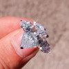 Handmade 4 Ct Pear Cut Lab Created Gemstone Engagement Ring