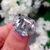 Handmade 8 Ct Emerald Cut 925 Sterling Silver Ring