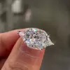 8ct Three-stone Cushion Cut Engagement Ring