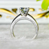 Round Cut White Sapphire Engagement Ring
