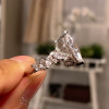 Marquise Cut White Sapphire Engagement Ring