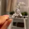 Marquise Cut White Sapphire Engagement Ring