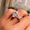Marquise Cut White Sapphire Engagement Ring