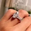 Marquise Cut White Sapphire Engagement Ring