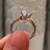 Round Cut White Sapphire Engagement Ring