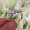 Handmade 1.5ct Round Sterling Silver Ring