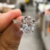 Handmade Oval Solitaire Ring 4.75 CTW