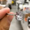 Handmade Oval Solitaire Ring 4.75 CTW
