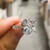 Handmade Oval Solitaire Ring 4.75 CTW
