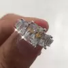 Handmade Radiant Cut Three Stone Ring