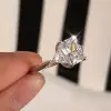 3ct Radiant Cut White Sapphire Engagement Ring