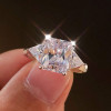 3ct Radiant Cut White Sapphire Engagement Ring
