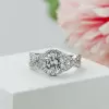 Handmade 1.5 CT Round Cut Sterling Silver Ring