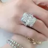 8.4ct Double Prong Radiant Cut Three-stone Engagement Ring