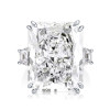 8.4ct Double Prong Radiant Cut Three-stone Engagement Ring
