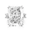 8.4ct Double Prong Radiant Cut Three-stone Engagement Ring