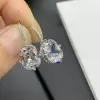 7ctw Cushion Cut White Sapphire Drop Earrings