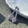 7.25ct Pink Sapphire Drop Earrings
