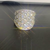 12CTW Round Cut White Sapphire Wedding Band