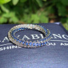 Tanzanite Blue Sapphire Twist Wedding Band
