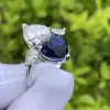 9.6ctw  Heart Cut Twin Stone Two Souls Together Ring