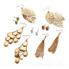 6 Pairs Alloy And Pearl Earring Set