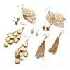 6 Pairs Alloy And Pearl Earring Set