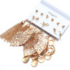 6 Pairs Alloy And Pearl Earring Set