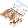 6 Pairs Alloy And Pearl Earring Set