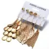 6 Pairs Alloy And Pearl Earring Set