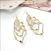 Spiral Style Fashion Alloy Earring in Yellow Gold