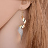 Gold Tone Twist Around Frosted Alloy Earrings