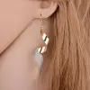 Gold Tone Twist Around Frosted Alloy Earrings