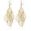 Hollow Out Leaf Shape Alloy Earring
