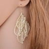 Hollow Out Leaf Shape Alloy Earring