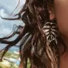 Monstera Deliciosa Shape Tropical Style Alloy Earring