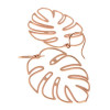 Monstera Deliciosa Shape Tropical Style Alloy Earring