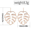Monstera Deliciosa Shape Tropical Style Alloy Earring