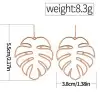 Monstera Deliciosa Shape Tropical Style Alloy Earring