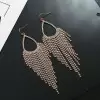 Tassel Rhinestone Claw Chains Earring