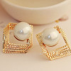 Original Design Multiple Hollow Square Pearls Earring