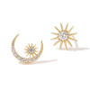 Designer Brand Star Moon Asymmetric Earring