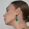 11.2ctw Asscher Cut Emerald Statement Earrings
