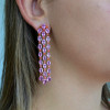 Peridot and Orange Sapphire Fringe Chandelier Earrings