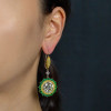 13ctw Round Cut White Sapphire Drop Earrings