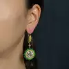 13ctw Round Cut White Sapphire Drop Earrings