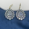 Double Halo Pear Cut Statement Earrings